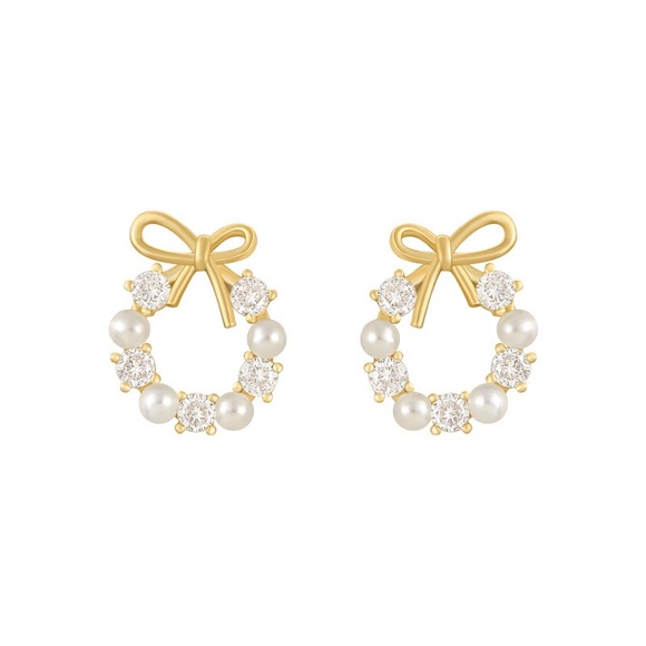 Compact Bow 2021 new tide earrings 925 sterling silver Silver needle - Picture 5 of 5